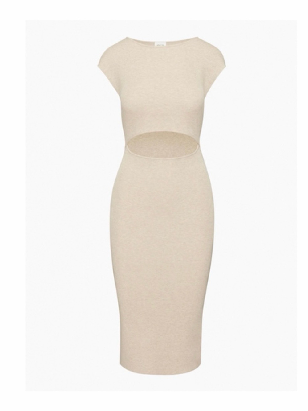 Aritzia - Wilfred - Cut-Out Knit Midi Dress - Oat